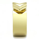 IP Gold(Ion Plating) Stainless Steel Ring with No Stone