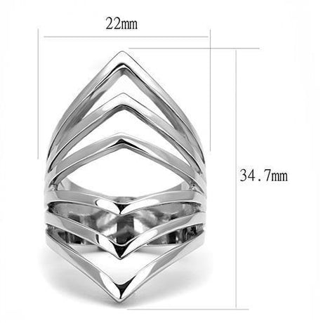 High polished (no plating) Stainless Steel Ring with No Stone