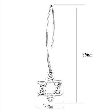 High polished (no plating) Stainless Steel Earrings with No Stone