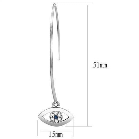 High polished (no plating) Stainless Steel Earrings with Top Grade Crystal  in Montana
