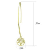 IP Gold(Ion Plating) Stainless Steel Earrings with No Stone
