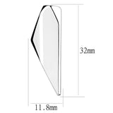 Rhodium Stainless Steel Earrings with No Stone