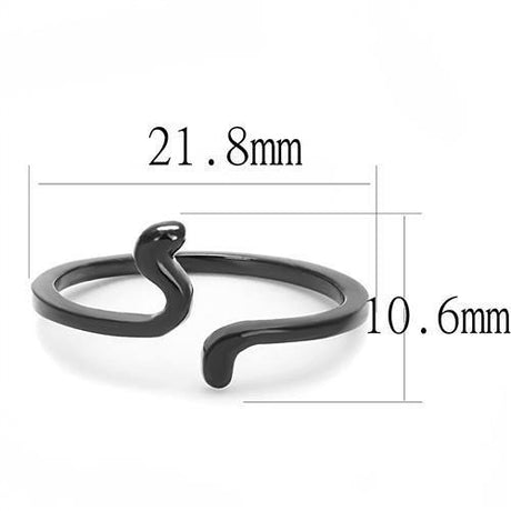 IP Black(Ion Plating) Stainless Steel Ring with No Stone