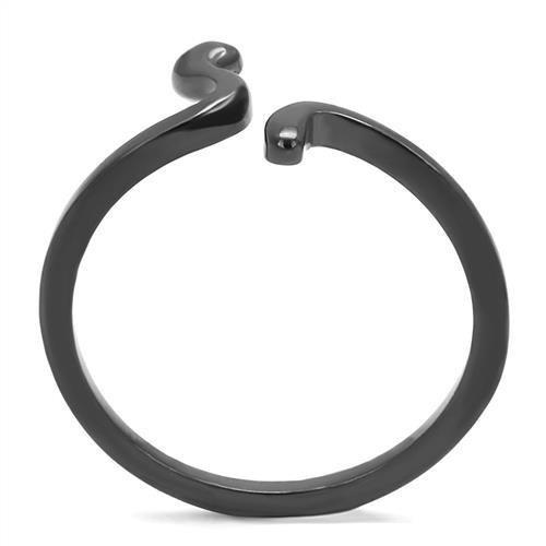 IP Black(Ion Plating) Stainless Steel Ring with No Stone