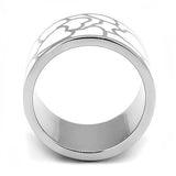 High polished (no plating) Stainless Steel Ring with Epoxy  in White