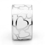 High polished (no plating) Stainless Steel Ring with Epoxy  in White