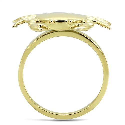 IP Gold(Ion Plating) Stainless Steel Ring with No Stone