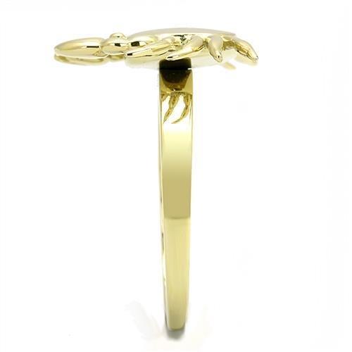 IP Gold(Ion Plating) Stainless Steel Ring with No Stone