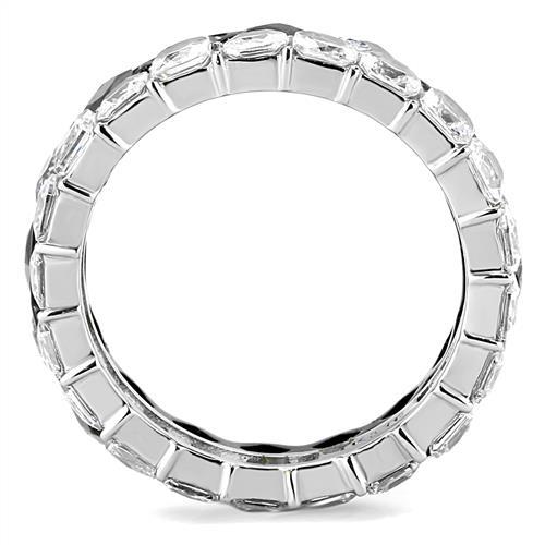 Two-Tone IP Black (Ion Plating) Stainless Steel Ring with AAA Grade CZ  in Black Diamond