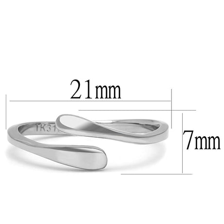 High polished (no plating) Stainless Steel Ring with No Stone