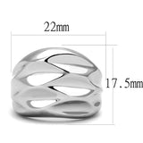 High polished (no plating) Stainless Steel Ring with No Stone