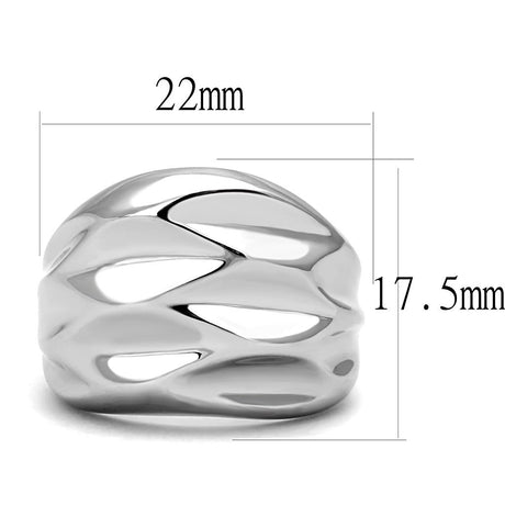 High polished (no plating) Stainless Steel Ring with No Stone