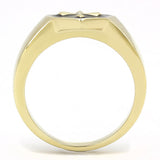 IP Gold(Ion Plating) Stainless Steel Ring with Epoxy  in Jet