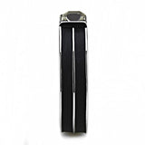 High polished (no plating) Stainless Steel Ring with Top Grade Crystal  in Black Diamond