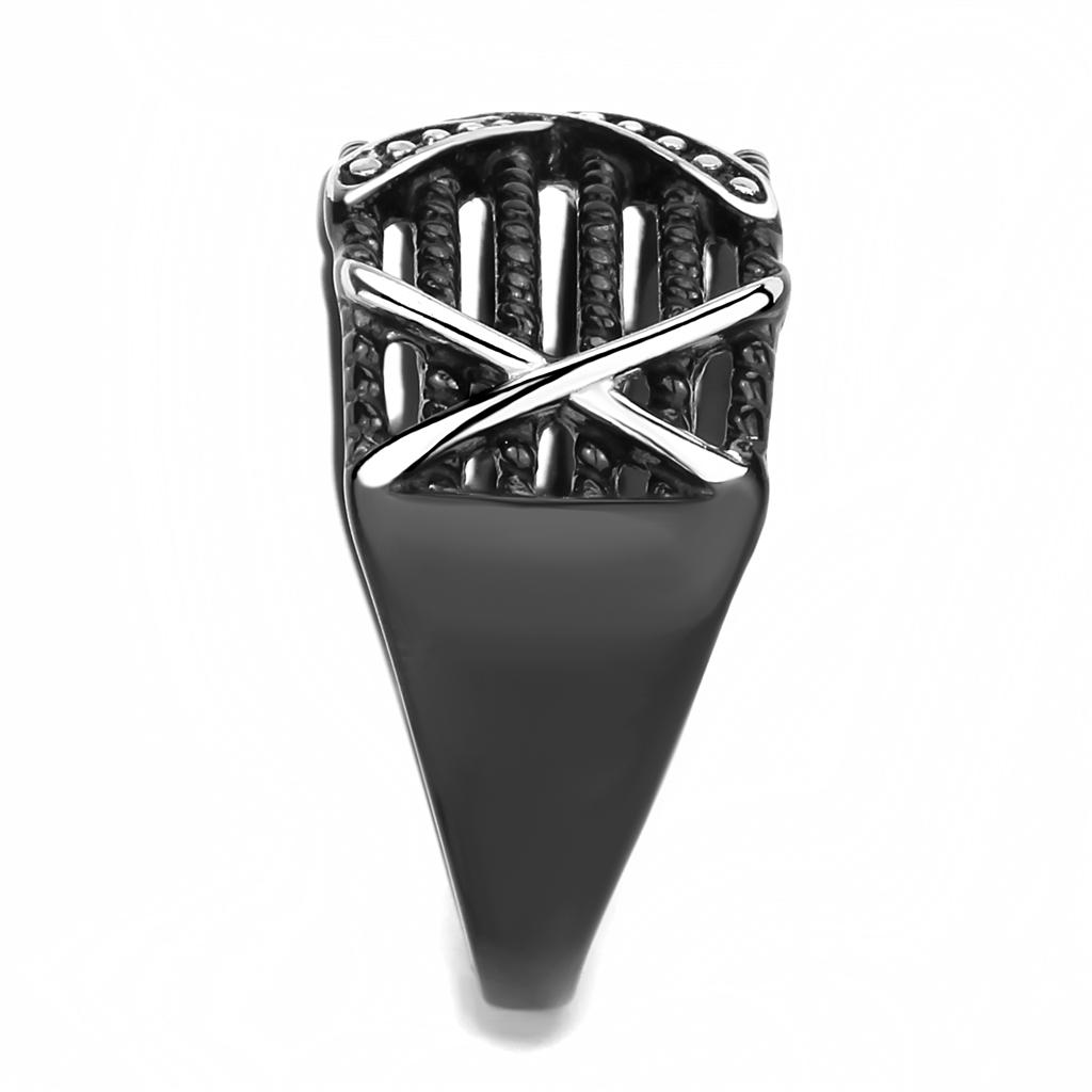 IP Black(Ion Plating) Stainless Steel Ring with No Stone