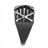 IP Black(Ion Plating) Stainless Steel Ring with No Stone
