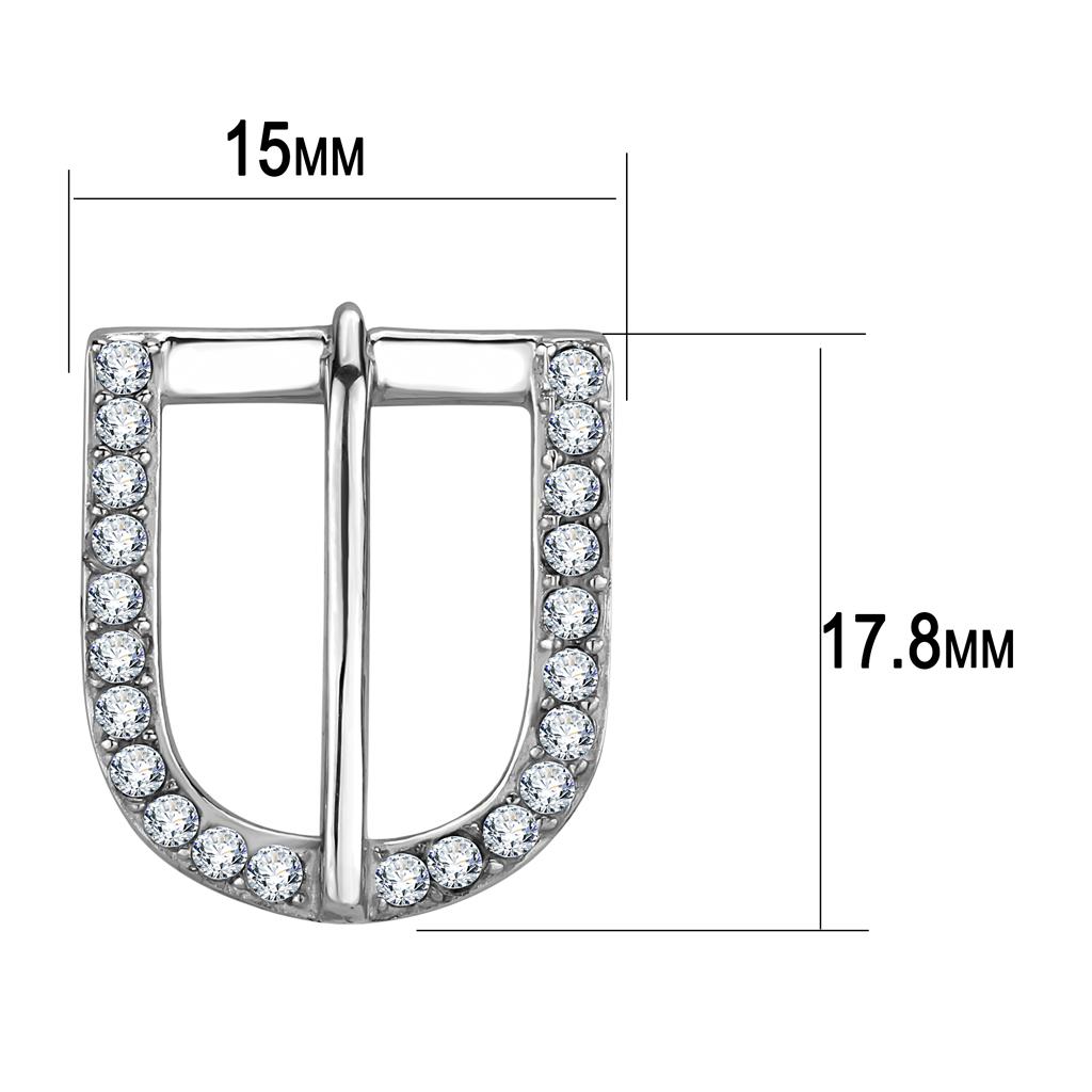 High polished (no plating) Stainless Steel Earrings with Top Grade Crystal  in Clear