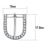 High polished (no plating) Stainless Steel Earrings with Top Grade Crystal  in Clear