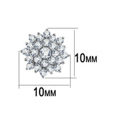 High polished (no plating) Stainless Steel Earrings with AAA Grade CZ  in Clear