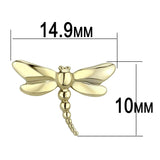 IP Gold(Ion Plating) Stainless Steel Earrings with No Stone
