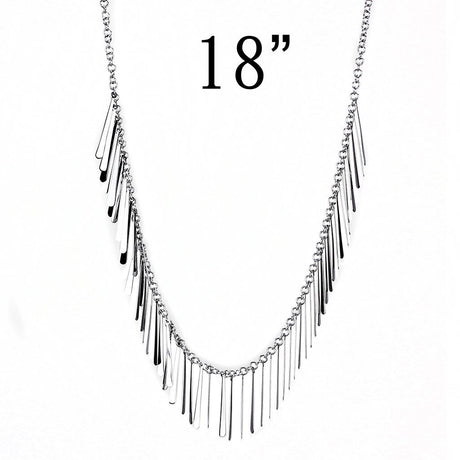 High polished (no plating) Stainless Steel Necklace with No Stone
