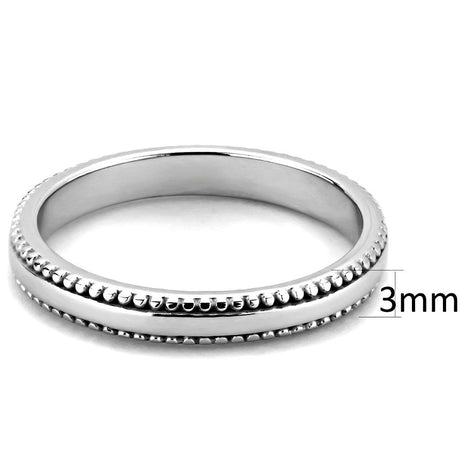 High polished (no plating) Stainless Steel Ring with No Stone