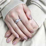 High polished (no plating) Stainless Steel Ring with AAA Grade CZ  in Clear
