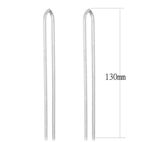 High polished (no plating) Stainless Steel Earrings with No Stone