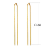 IP Rose Gold(Ion Plating) Stainless Steel Earrings with No Stone