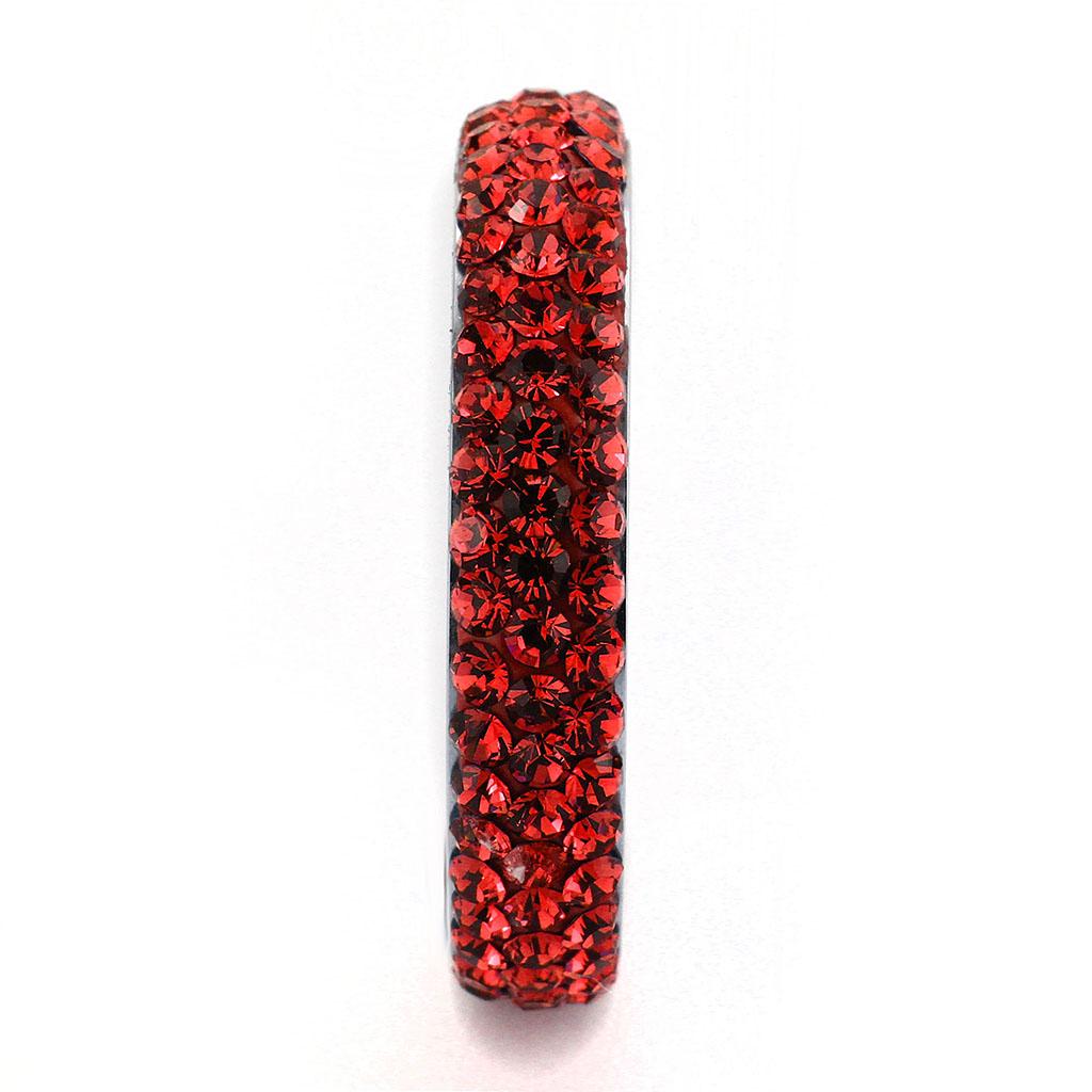 High polished (no plating) Stainless Steel Ring with Top Grade Crystal  in Siam