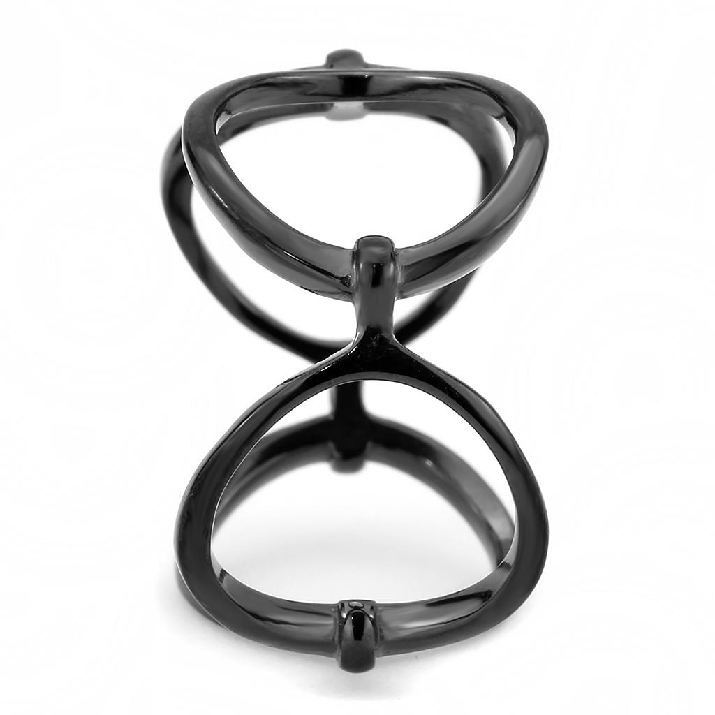 IP Black(Ion Plating) Stainless Steel Ring with No Stone