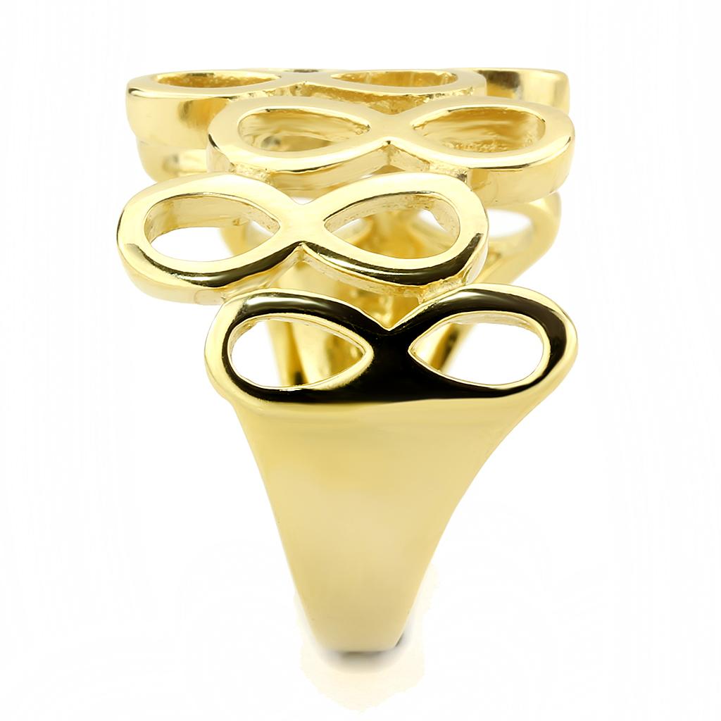 IP Gold(Ion Plating) Stainless Steel Ring with No Stone