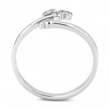 No Plating Stainless Steel Ring with AAA Grade CZ  in Clear