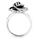 No Plating Stainless Steel Ring with Top Grade Crystal  in Clear