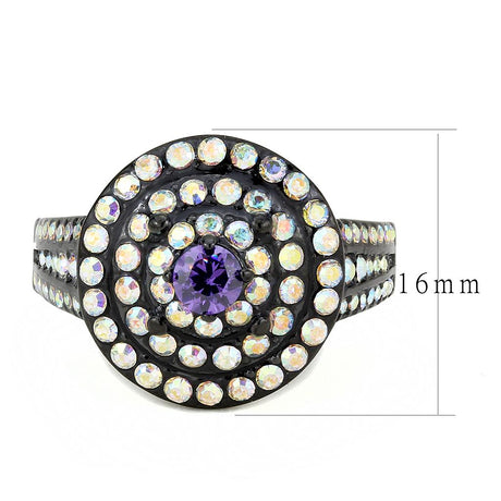 IP Black(Ion Plating) Stainless Steel Ring with Assorted  in Multi Color