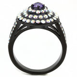 IP Black(Ion Plating) Stainless Steel Ring with Assorted  in Multi Color