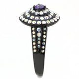 IP Black(Ion Plating) Stainless Steel Ring with Assorted  in Multi Color