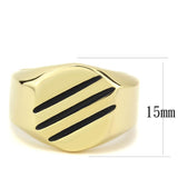 IP Gold(Ion Plating) Stainless Steel Ring with No Stone