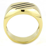 IP Gold(Ion Plating) Stainless Steel Ring with No Stone