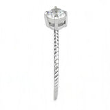 No Plating Stainless Steel Ring with AAA Grade CZ  in Clear