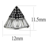 No Plating Stainless Steel Earrings with AAA Grade CZ  in Clear