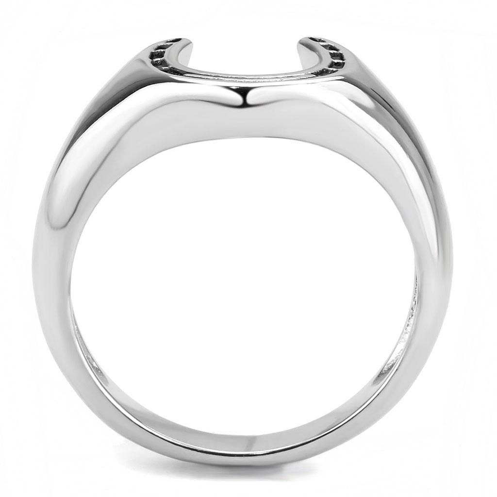 High polished (no plating) Stainless Steel Ring with No Stone