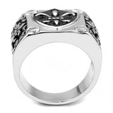 High polished (no plating) Stainless Steel Ring with AAA Grade CZ  in Clear