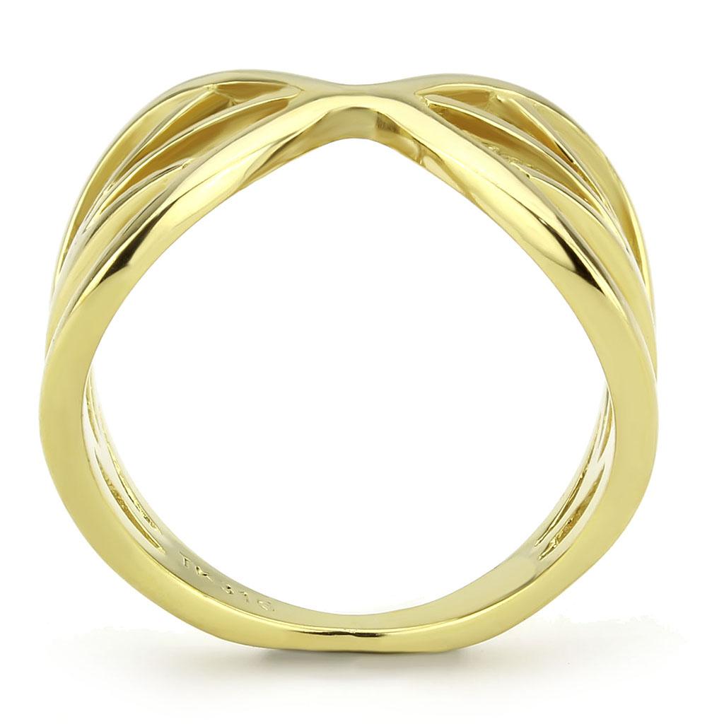 IP Gold(Ion Plating) Stainless Steel Ring with No Stone