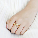 IP Gold(Ion Plating) Stainless Steel Ring with No Stone