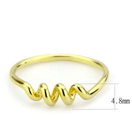 IP Gold(Ion Plating) Stainless Steel Ring with No Stone