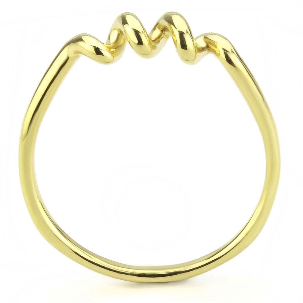 IP Gold(Ion Plating) Stainless Steel Ring with No Stone