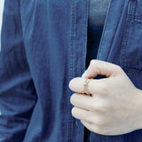 IP Gold(Ion Plating) Stainless Steel Ring with AAA Grade CZ  in Clear