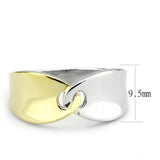 Two-Tone IP Gold (Ion Plating) Stainless Steel Ring with No Stone