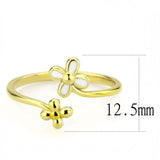 IP Gold(Ion Plating) Stainless Steel Ring with No Stone